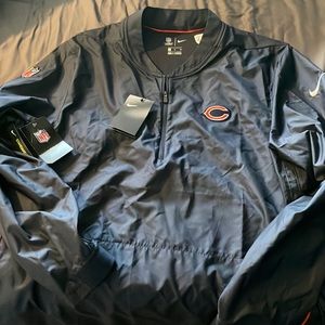NWT Pro stock chicago bears on field team issued long sleeve 1/4 zip